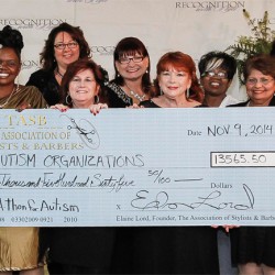 Big Check for Autism 2014, The Association of Stylists and Barbers